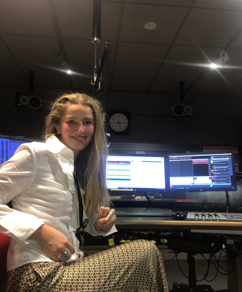 Isabella at ABC local radio, Sydney. 