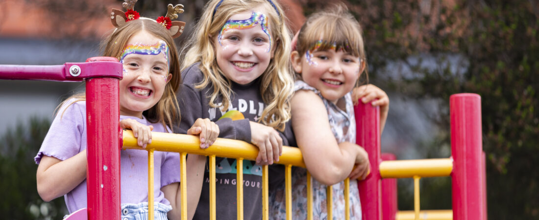 Students enjoying The Friends' Food Festival